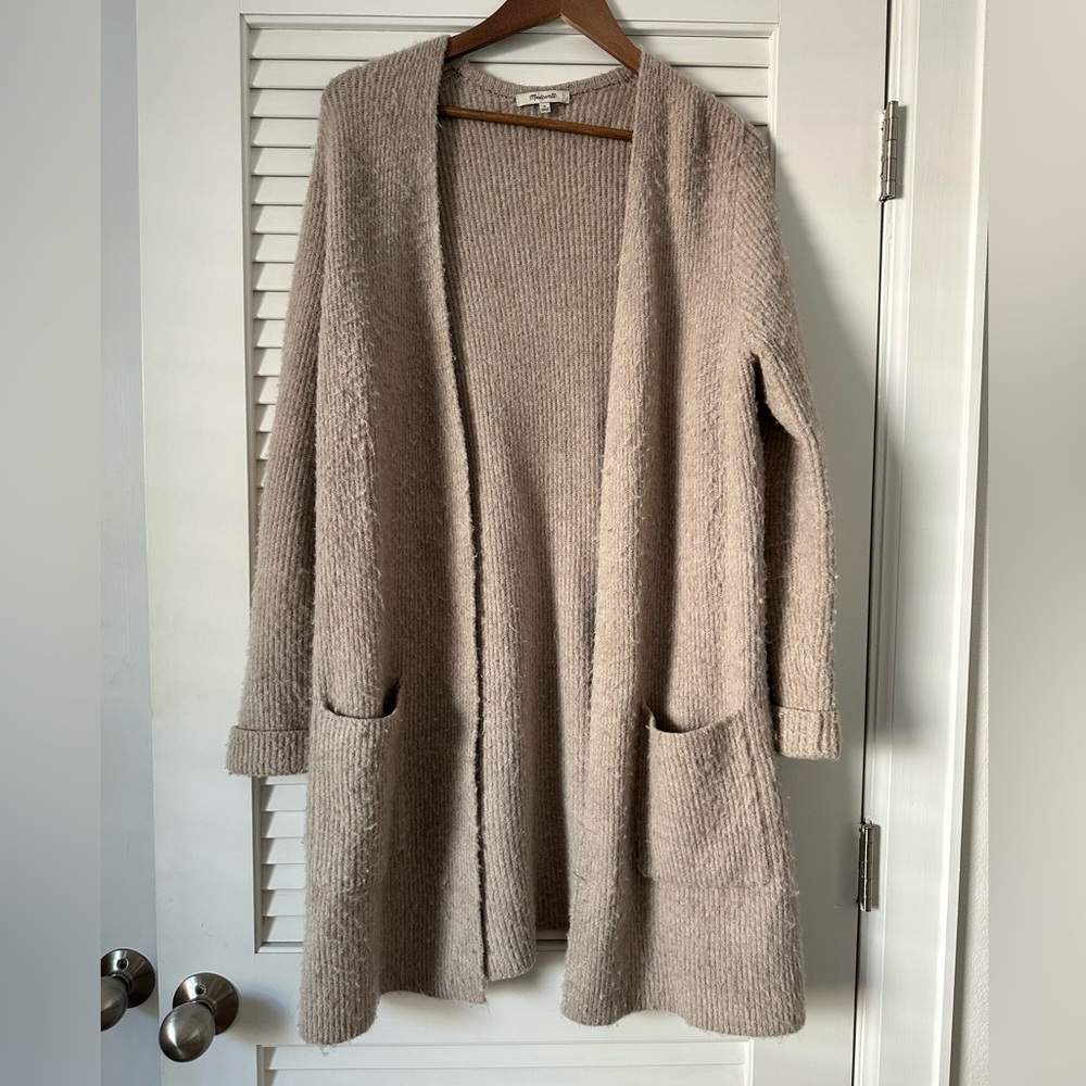 Madewell Tan Long Cardigan